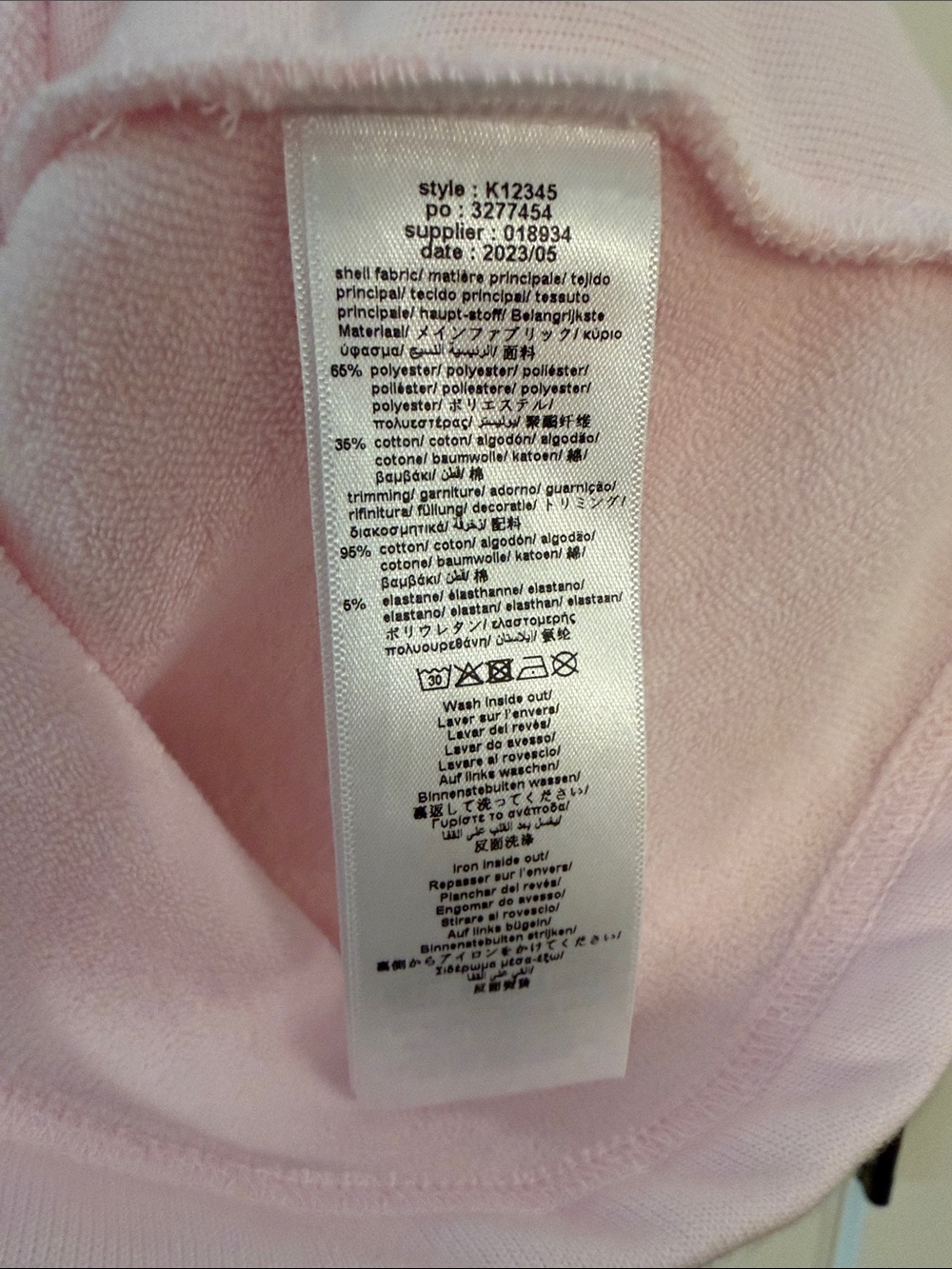 Kenzo Paris Elephant Hooded Dress-Size 2A/86-pale pink NWT - Picture 6 of 8